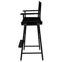 American Trails Extra-Wide Premium 30 Directors Chair Black Frame With Black Canvas, Bar Height