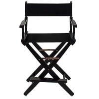 American Trails Extra-Wide Premium 24 Director'S Chair Black Frame With Black Canvas, Counter Height
