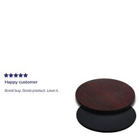 Flash Furniture Glenbrook 30'' Round Table Top With Black Or Mahogany Reversible Laminate Top