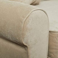 Serta Copenhagen 73 Sofa - Pillowed Back Cushions And Rounded Arms, Durable Modern Upholstered Fabric - Tan