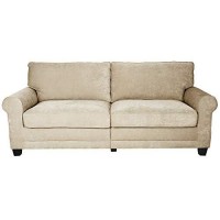 Serta Copenhagen 73 Sofa - Pillowed Back Cushions And Rounded Arms, Durable Modern Upholstered Fabric - Tan