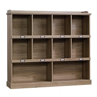 Sauder Barrister Lane Cubby Bookcase Book Shelf For Storage And Display, Salt Oak Finish