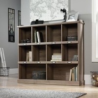 Sauder Barrister Lane Cubby Bookcase Book Shelf For Storage And Display, Salt Oak Finish