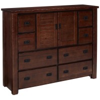 Progressive Furniture Trestlewood Dresser, 60 X 19 X 48, Brown