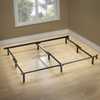 Zinus Compack Metal Bed Frame / 7 Inch Support Bed Frame For Box Spring And Mattress Set, Black, Queen