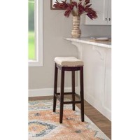 Linon Harper Stool Fabric Top