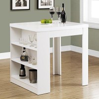 Monarch Specialties I 32X 36 / White Counter Height Dining Table,