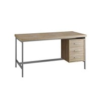 Monarch Specialties I 7245 Home & Office Computer Desk With Drawers-Metal Frame, 60 L, Natural