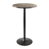 Winsome Wood Cora 3-Piece Round Pub Table With 2 Swivel Stool Set