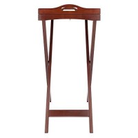 Winsome Wood Devon Butler Tv Table With Serving Tray, Walnut