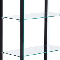 Coaster 5-Shelf Glass Curio Cabinet Black And Clear