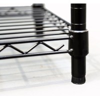 Seville Classics 4-Tier Black Epoxy Nsf Steel Wire Shelving, 14 D X 36 W X 54 H