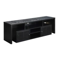 Convenience Concepts Lexington 65 Inch Tv Stand With Storage Cabinets And Shelves, Black
