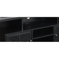 Convenience Concepts Lexington 65 Inch Tv Stand With Storage Cabinets And Shelves, Black