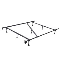 Kings Brand Furniture - 7-Leg Heavy Duty Metal Full Size Bed Frame With Center Support And, Glide Legs