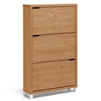 Baxton Studio Simms Modern Shoe Cabinet, Maple