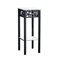 Monarch Specialties Metal With Tempered Glass Accent Table, Black