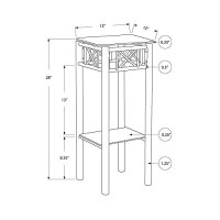 Monarch Specialties Metal With Tempered Glass Accent Table, Black