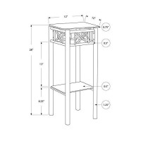 Monarch Specialties Metal With Tempered Glass Accent Table, Black