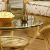 33 Inch Round Glass Table Top 1/2 Thick Tempered Beveled Edge By Fab Glass And Mirror