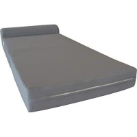 D&D Futon Furniture Gray Sleeper Chair Folding Foam Bed, Studio Guest Beds, Sofa, High Density Foam 1.8 Lbs. (6 X 32 X 70)