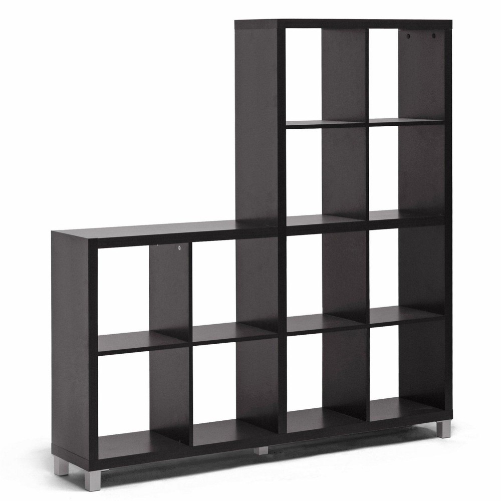 Baxton Studio Sunna Modern Cube Shelving Unit, Dark Brown