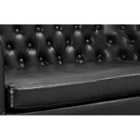 Modway Prospect Upholstered Contemporary Modern Loveseat In Black Faux Leather