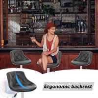 Bar Stools Barstools Swivel Stool Height Adjustable Bar Chairs With Back Pu Leather Swivel Bar Stool Set Of 2 Kitchen Counter Stools Dining Chairs