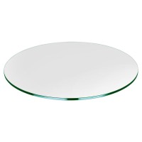 44 Inch Round Glass Table Top - Tempered - 1/4 Inch Thick - Flat Polished