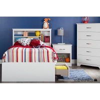 South Shore Fusion 6-Drawer Double Dresser Pure White, Contemporary