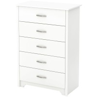 South Shore Fusion 5-Drawer Chest, Pure White