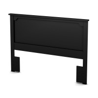 South Shore Furniture 54/60'' Fusion Headboard, Full/Queen, Pure Black