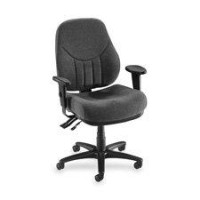 Lorell Multi-Task Chair,High-Back,26-7/8X26X39To42-1/2,Black