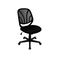 Flash Furniture Y-Go Chair&Trade Mid-Back Black Mesh Swivel Task Chair