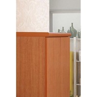 Hodedah 2 Door Wardrobe With Adjustableremovable Shelves & Hanging Rod, Cherry