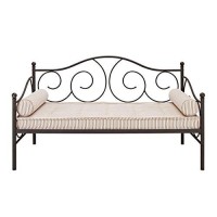 Dhp Victoria Daybed, Twin Size Metal Frame, Multi-Functional Furniture, Bronze