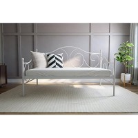 Dhp Victoria Daybed, Twin Size Metal Frame, Multi-Functional Furniture, White,5544096