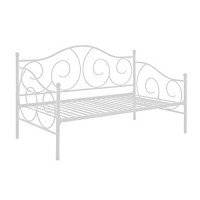 Dhp Victoria Daybed, Twin Size Metal Frame, Multi-Functional Furniture, White,5544096