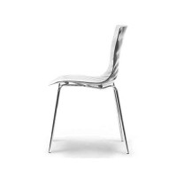 Baxton Studio Marisse Plastic Modern Dining Chair, Clear, Set Of 2