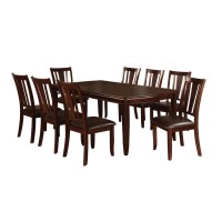 Furniture Of America Frederick 9-Piece Dining Room Table And Chair Set, Espresso