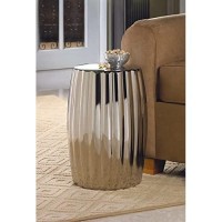 Home Locomotion Ceramic Silver Decorative Stool