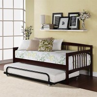 Dorel Living Kayden Daybed Solid Wood, Twin, Espresso