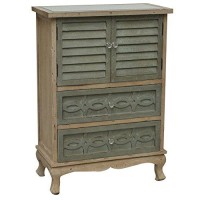 Crestview Collection Nantucket 2 Drawer Weathered Wood Console Furniture White