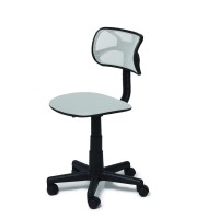 Urban Shop Swivel Mesh Desk Chair, Silver 21D X 21W X 33H In