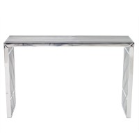 America Luxury - Tables Mod Tubular Stainless Steel Console Table, Indoor Outdoor Use