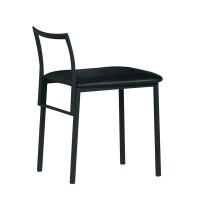 Acme Senon Faux Leather Upholstered Armless Chair In Black