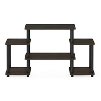 Furinno Turn-N-Tube No Tools Entertainment Tv Stands, Dark Brownblack