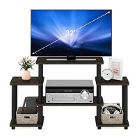 Furinno Turn-N-Tube No Tools Entertainment Tv Stands, Dark Brownblack