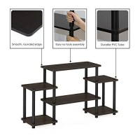 Furinno Turn-N-Tube No Tools Entertainment Tv Stands, Dark Brownblack