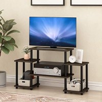 Furinno Turn-N-Tube No Tools Entertainment Tv Stands, Dark Brownblack